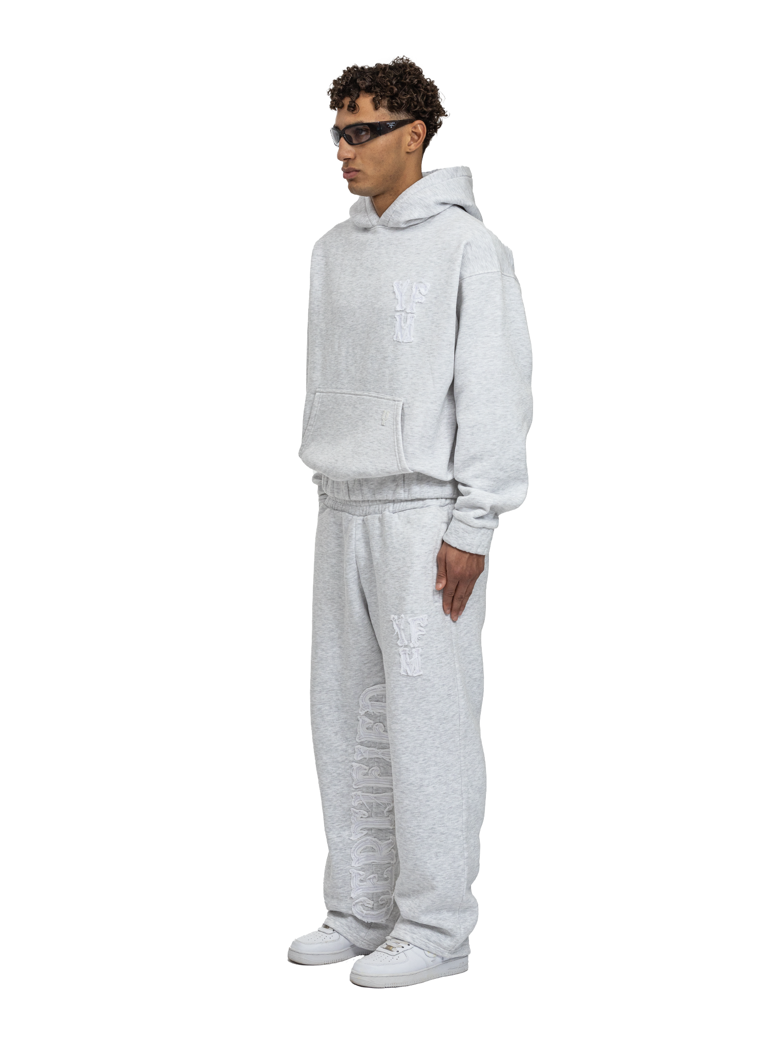 SUDADERA CON CAPUCHA C/A GRIS CLARO