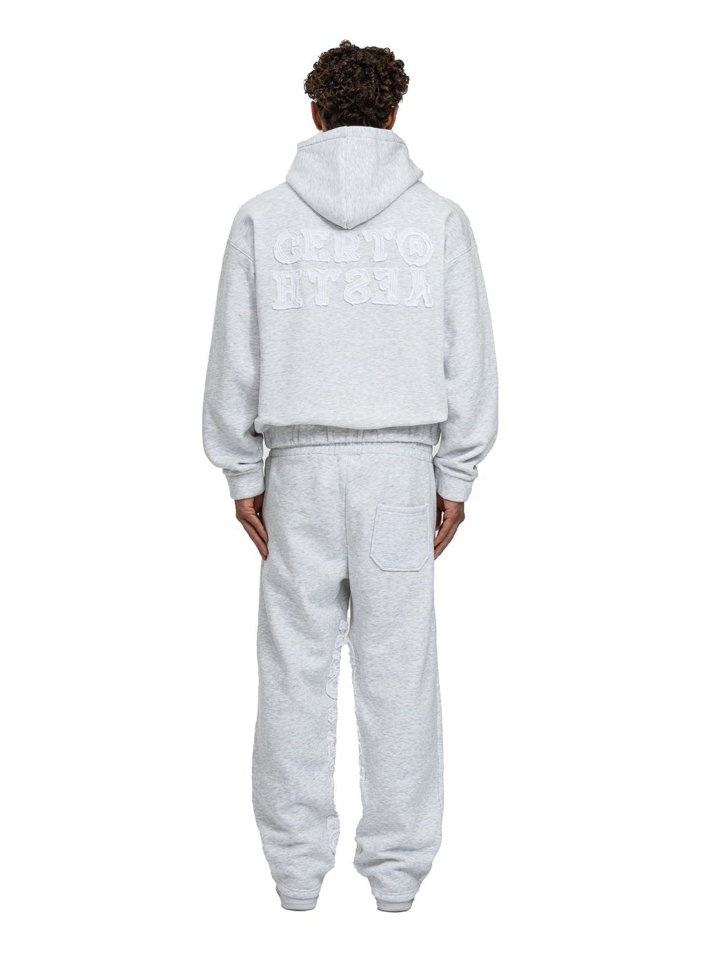 SUDADERA CON CAPUCHA C/A GRIS CLARO