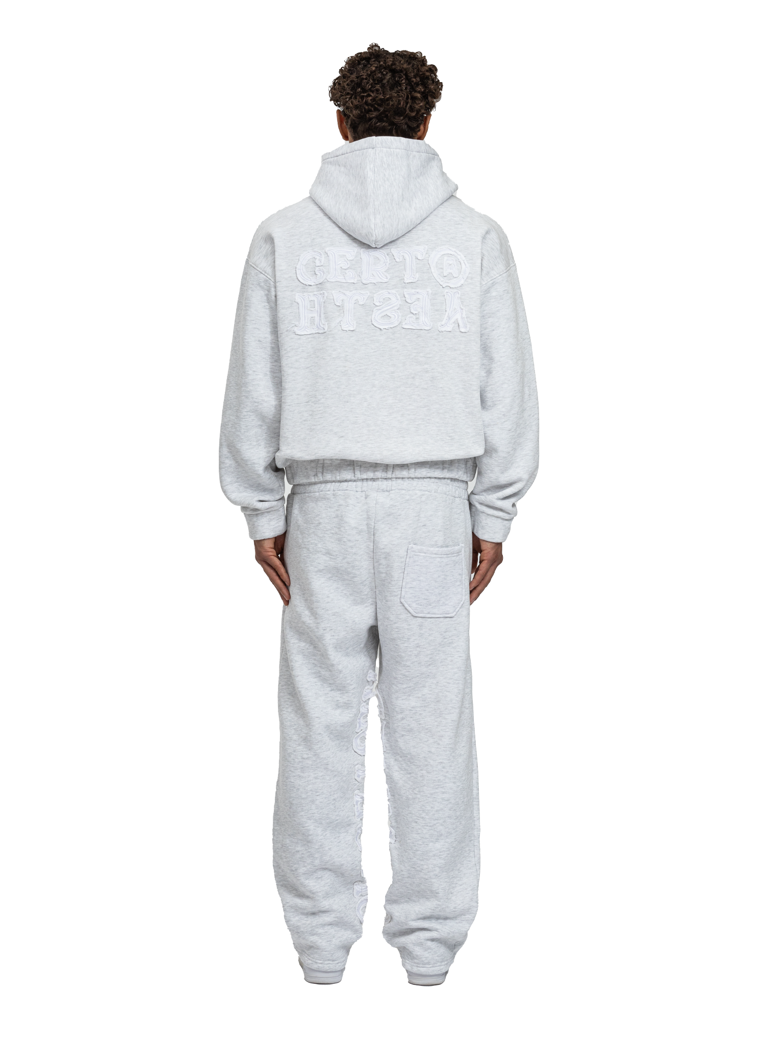 SUDADERA CON CAPUCHA C/A GRIS CLARO