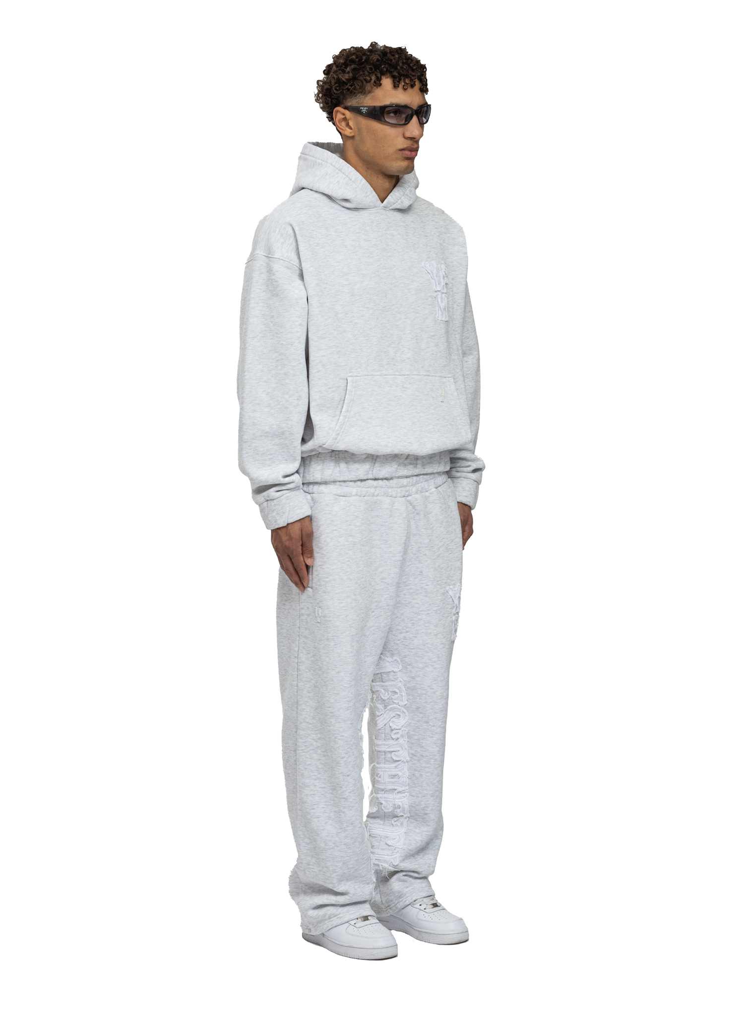 SUDADERA CON CAPUCHA C/A GRIS CLARO