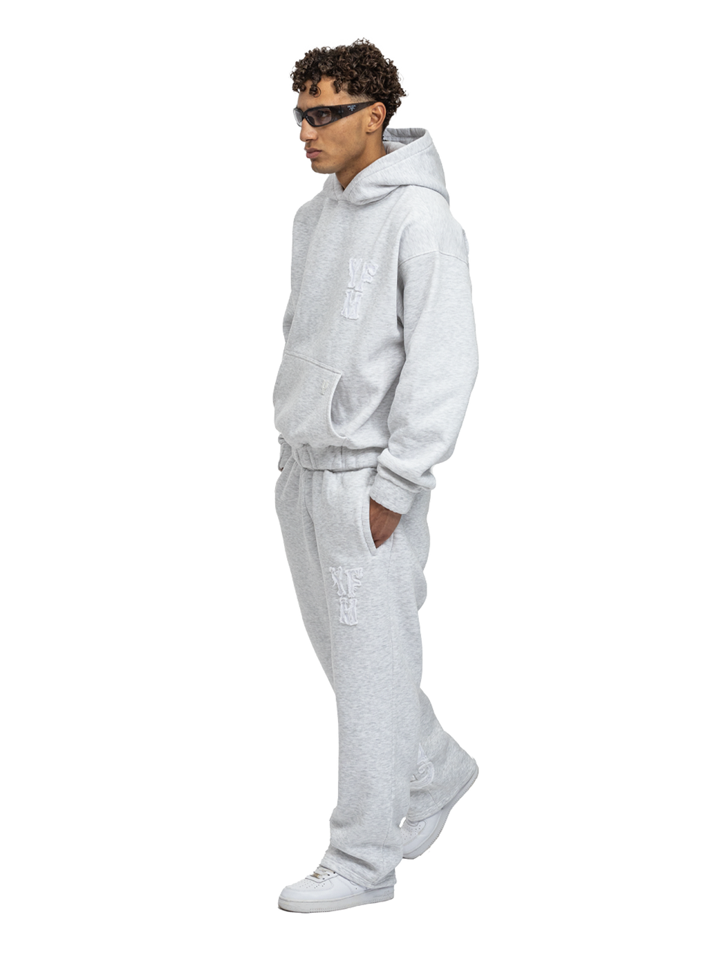SUDADERA CON CAPUCHA C/A GRIS CLARO