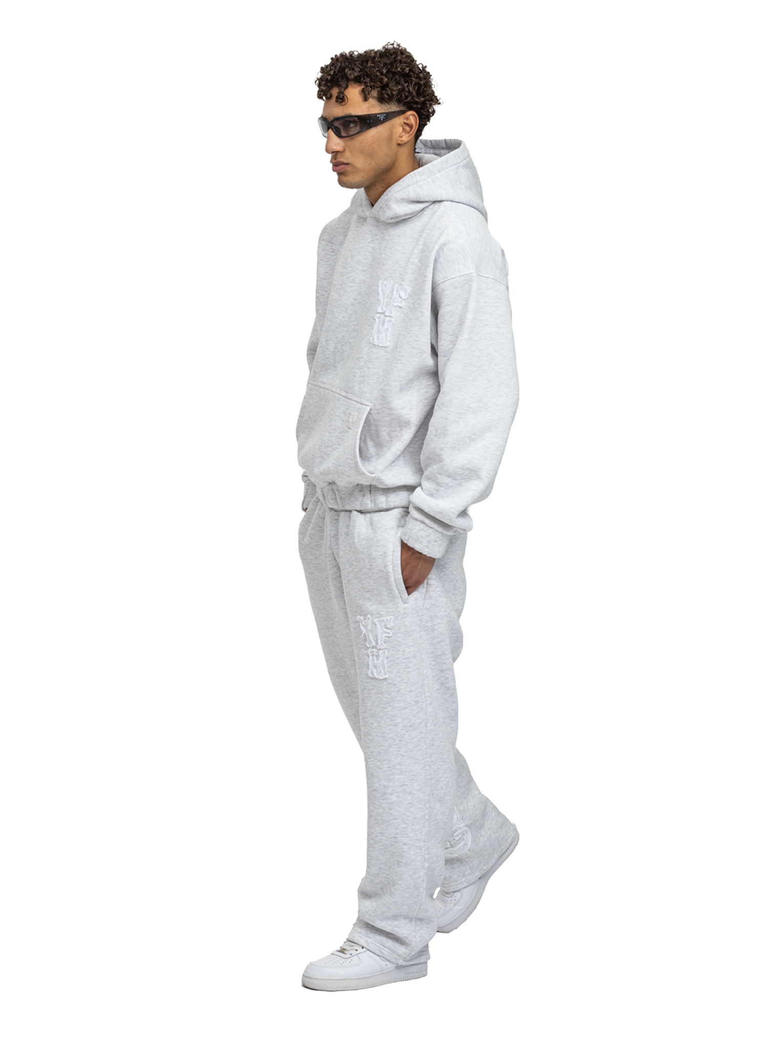 SUDADERA CON CAPUCHA C/A GRIS CLARO